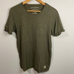 Jack & Jones Women's Army Green Short‎ Sleeve T-shirt Size Medium